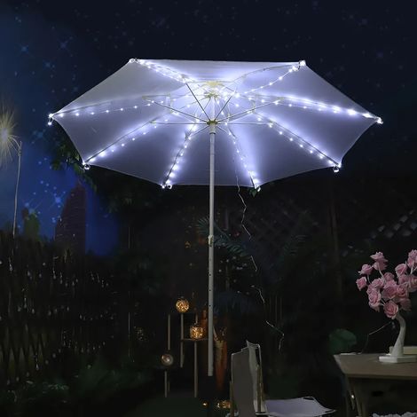 LED-Lichterketten für Sonnenschirme und Zelte, farbenfrohe Dekoration für den Außenbereich und festliches Camping. (1/5)