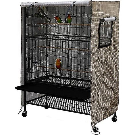 CREA Housse pour cage à oiseaux et anti-poussière lavable, grande housse pour cage à oiseaux en maille - Grande housse pour cage à oiseaux en maille
