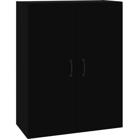 Maison Exclusive - Armadietto Pensile a Parete Nero 69,5x32,5x90 cm