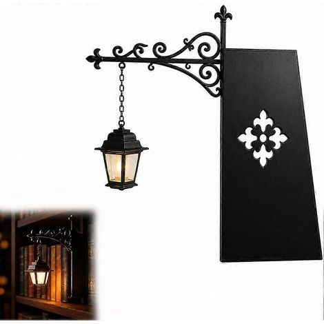 Lanterne de bibliothèque LED en bois, veilleuse décorative pour étagère, coin lecture, bureau vintage, luminaire pour maison et étude (1/5)
