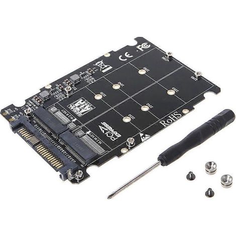 Adaptateur SSD M.2 vers U.2 SATA NVMe Key B/M NGFF vers PCI-e U2 SFF-8639 (1/5)