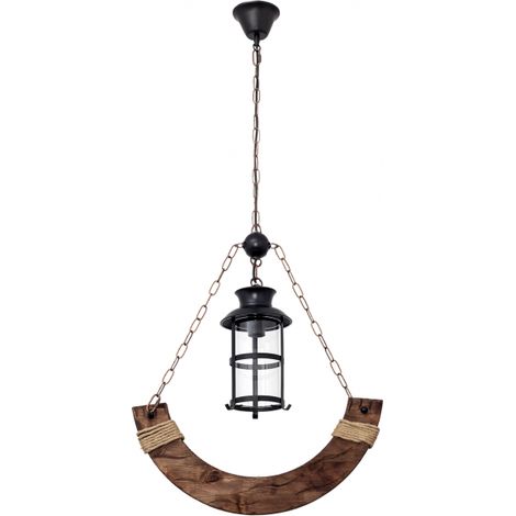Rustico Cortijo Pendelleuchte 1xe27 Braun de FABRILAMP. (1/2)