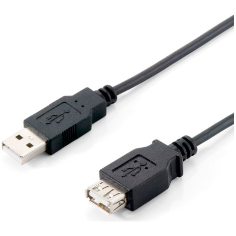Equip USB Kabel 2.0 A - A St/Bu 3.00m Verl. schwarz Polybeutel (128851)