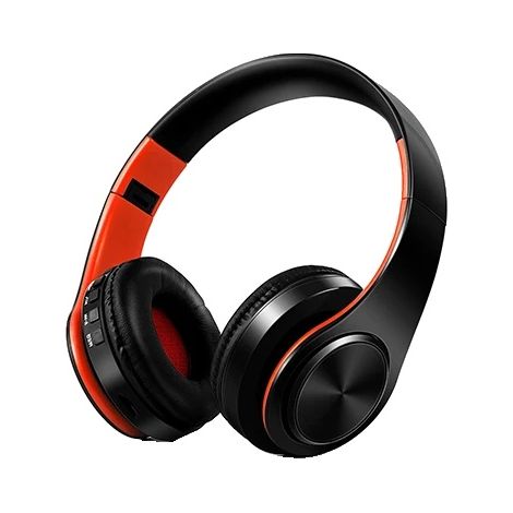 Casque, Connectivité Sans Fil, Longue Durée de Vie de la Batterie, Noir Orange (1/2)
