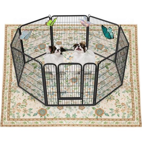 Tapis Absorbant Chien, Tapis Éducateur pour Chien Lavable, 80x90cm 2 Pièces Réutilisable, Ultra Absorbant et Antidérapant,Convient aux Chiens, Chats et Lapins, Motif Floral Marron
