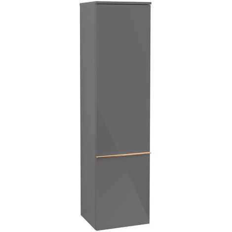 Armoire haute VB Venticello 05 404x1546x372mm 1 porte A:li Gris brillant