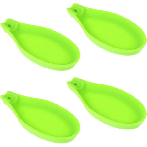Lot de 4 repose-cuillères, supports pour ustensiles de cuisine résistants à la chaleur, supports pour cuillères et soucoupes (1/5)