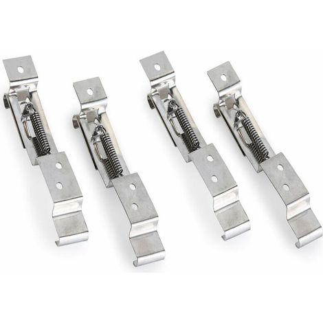 4 pièces support de plaque d'immatriculation de voiture pince de plaque d'immatriculation de remorque/support de licence paire ressort en acier inoxydable (1/5)