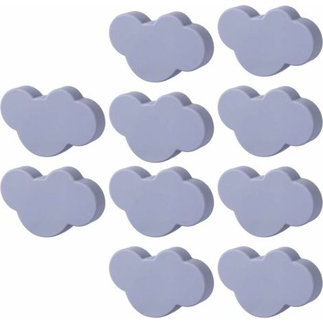 10er-Pack Möbelknöpfe in Wolkenform für Kinderzimmer (grau) FLITI