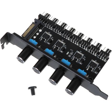 Adaptateur d'extension d'alimentation 1 vers 8 pour ventilateur de refroidissement PWM 4 broches, alimentation 12 V - SATA