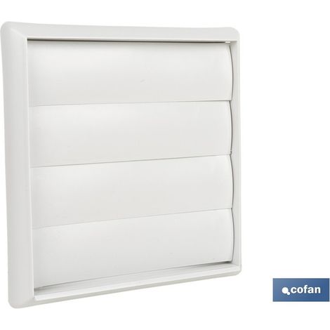 Pack de 5 grilles de ventilation ABS blanches à lames mobiles Ø15 cm