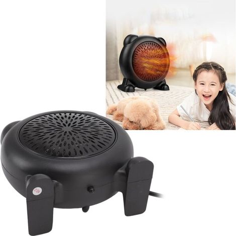 Tragbare elektrische Heizung, Mini-Tischheizung, Ventilator für den Innenbereich, schwarz