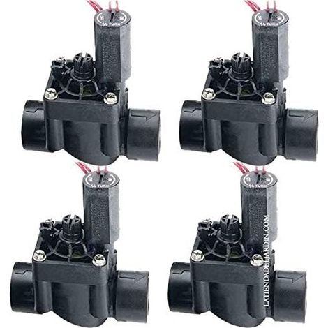 Lot de 4 Électrovanne d'arrosage Hunter PGV-101, 24V 1'' avec régulateur de flux, pour les programmeurs électriques