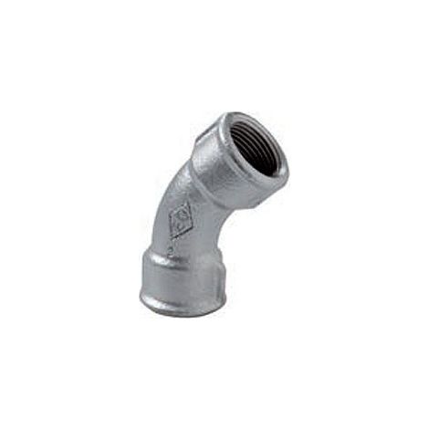 41 - Curva a gomito 45° FF 2" in ghisa zincata 04105008 - -  EURACCORDI - -