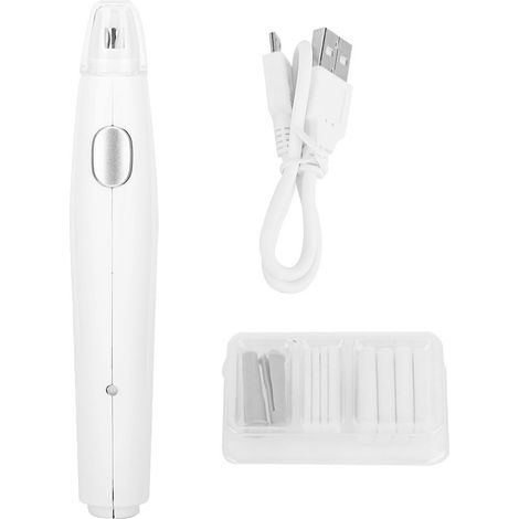 Gomme électrique pratique rechargeable par USB avec 16 recharges de rechange (blanche) (1/5)