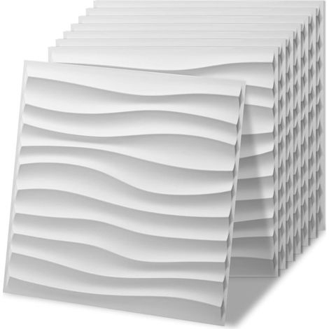 Kaelt - Art3d – Lot de 20 panneaux muraux décoratifs 3D, décoration murale intérieure en PVC (19 pieds carrés), 11,8" x 11,8", Blanc(A) (1/5)