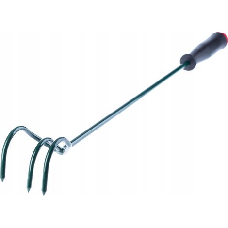 KADAX Grubber mit Stiel, zum Lockern des Bodens, mit 3 Zinken, 63 cm (1/5)