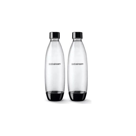 Bouteille Fuse 1 L pour machine à soda – PET résistant – Compatible lave-vaisselle – Design ergonomique noir et transparent – Sodastream