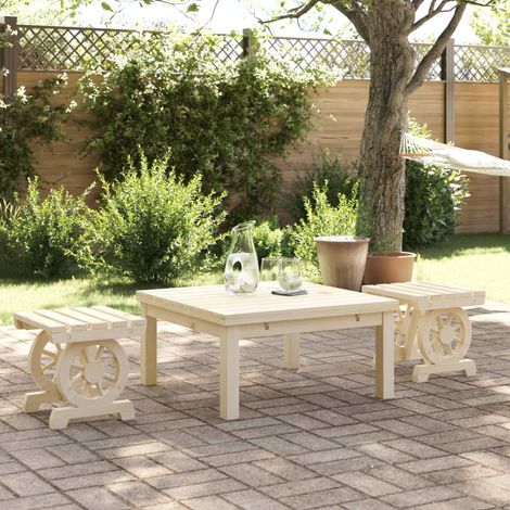 Garden Footstools 2 pcs Solid Wood Fir vidaXL