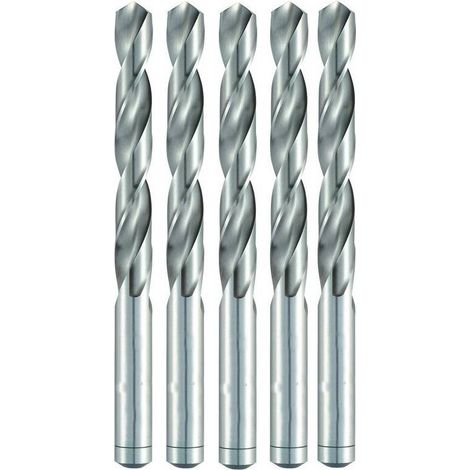 5 Forets Hélicoïdaux HSS DIN 338 RN - Aciers Carbone et Alliés 118° D. 10.32 x Lt. 133 x Lu. 87 x Q. 10.32 mm x Z2 - Diamwood