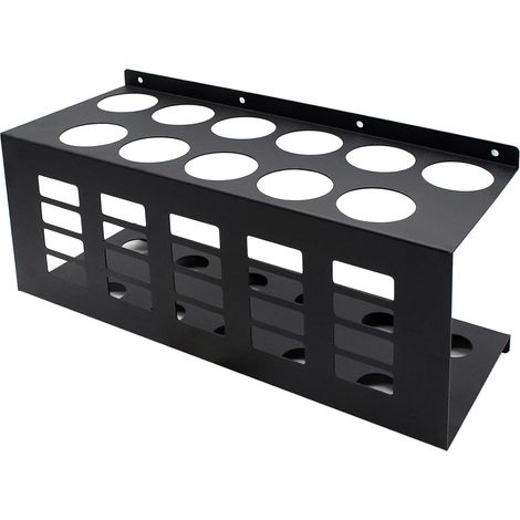 Supporto per cartuccia in silicone, supporto per provette da sigillare a parete, supporto per provette in metallo resistente, supporto per provette da parete per postazione di lavoro, contiene 11 prov (1/5)