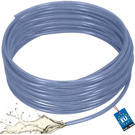 KOTARBAU® Tuyau Eau ø 8 mm / 2,5 mm - Tuyau Compresseur d'air 50 m - Tuyau PVC Souple - Transparent - Tuyau Arrosage Renforcé (1/4)