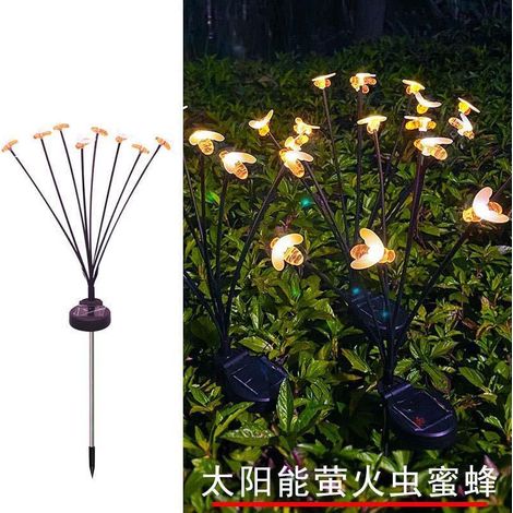 Lampe solaire de pelouse en forme d'abeille, éclairage LED extérieur en acier inoxydable IP55 A2 (1/5)