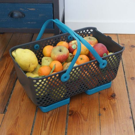 Panier de récolte Kajo Gris 15L - Turquoise