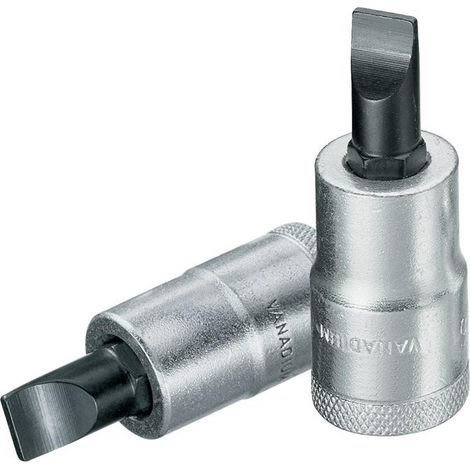 Insert de clé à douille IS 19 1/2 pouces fente 16 mm L.60 mm (1/4)