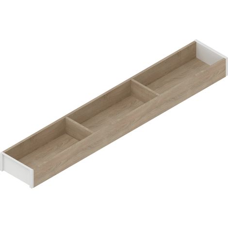 Blum Ambia-Line Schubkastenrahmen schmal - 622x100x50mm, Nebraska Eiche Stahl
