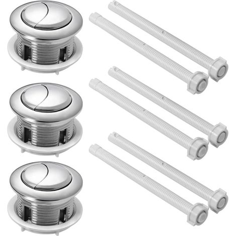 3 pièces Bouton Poussoir Chasse Eau Wc, Abs (1/5)