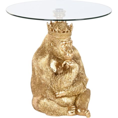 Mesita Auxiliar Resina Cristal 60X60X59 Gorila (1/5)