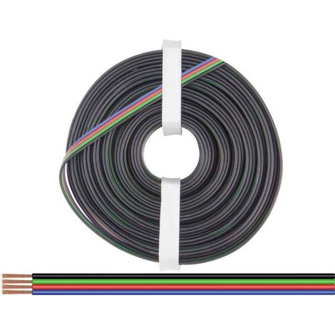 419-010 Fil de câblage 4 x 0.25 mm² noir, vert, rouge, bleu 10 m W181172