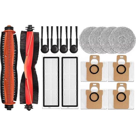 16 Zubehörteile für den Xiaomi Mijia M40S / OV31CN Staubsauger: Hauptwalze, Seitenbürste, HEPA-Filter, Reinigungstücher und Staubbeutel. (1/5)
