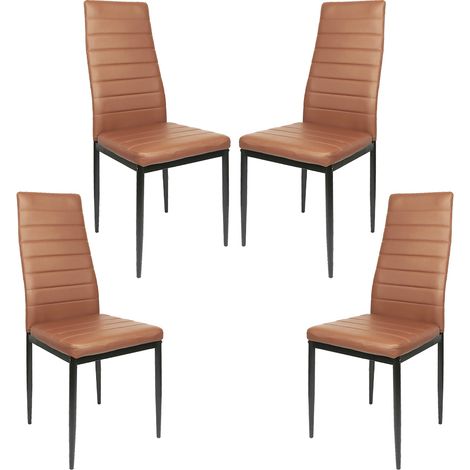 Aqrau Chaise de salle à manger principale Marron  chaise de salle à manger horizontale 4 pcs