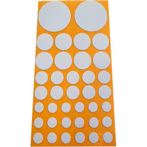 76x Cache vis adhésif autocollant diamètre 10mm 14mm 20mm 40mm protection bouchon trou obturateur meuble table chaise maison, Aluminium