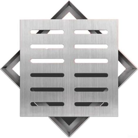 Couvercle de vidange carré pour système de drainage efficace dans les terrasses, jardins et espaces extérieurs (250 mm)