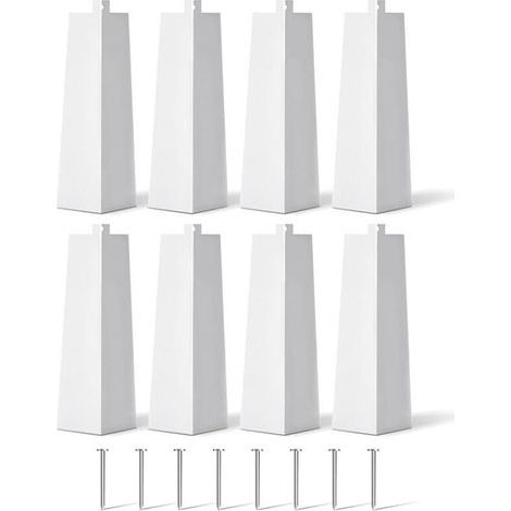 Lntyq 8pcs Coins de Bardage en Aluminium, 21,5x6,3cm Bardage Aluminium Exterieur Métal Blanc Aluminum Siding Corners Garniture d'Angle avec 8 Clous pour Extérieur de Maison Mobile (1/5)