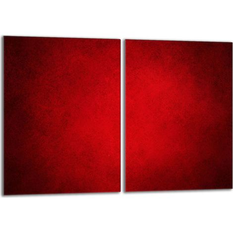 Glasschutzplatte für Herd 2x40x52 Rot (1/5)