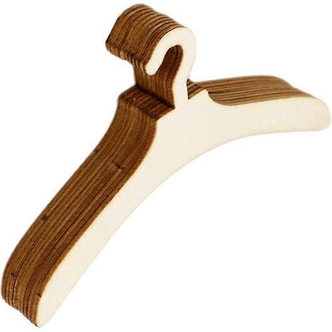Lot de 10 mini cintres en bois pour vêtements de poupée, accessoires, manteaux et robes, pour projets de loisirs créatifs d'enfants. (1/3)