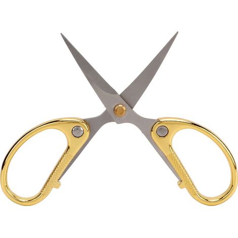 Hochwertige DIY-Schere aus Edelstahl, langlebig, ergonomisches Design, leicht zu schneiden, vielseitige Nähschere, Gold (1/5)
