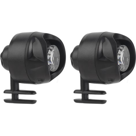 2PCS Mini Frontales de Chaussures LED pour Randonnée Camping avec Piles Bouton Intégrées Noires (1/5)