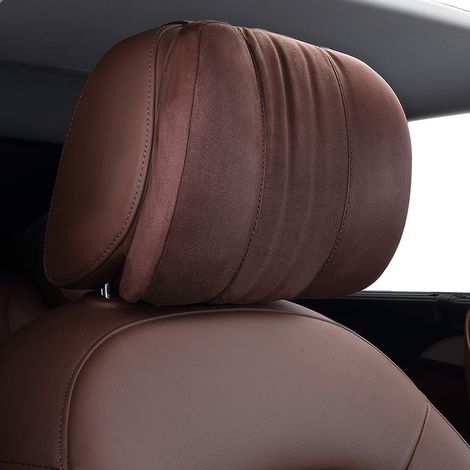 Cojín reposacabezas para coche: almohada ergonómica fabricada con espuma viscoelástica de alta calidad para mayor sujeción y comodidad de la cabeza, funda suave lavable, ideal para viajes largos.