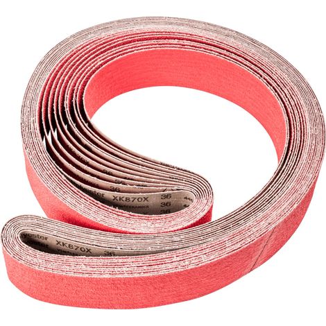 PFERD TOOLS Keramikkorn Schleifband BA 75x2500mm CO-COOL36 für Edelstahl-Schliff mit Bandschleifer 10 Stk (1/5)