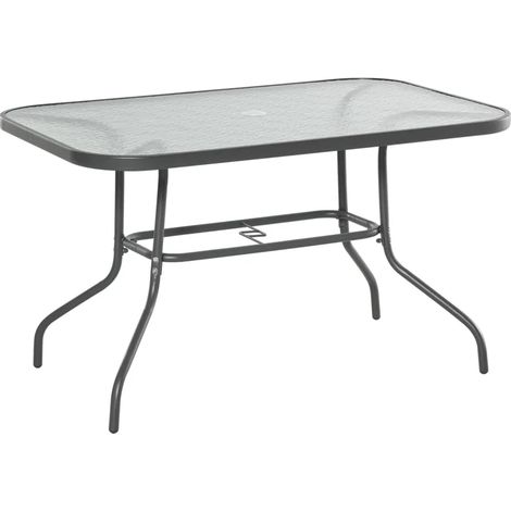 Table de jardin rectangulaire 120x80 cm avec emplacement pour parasol – Modenuit (1/5)