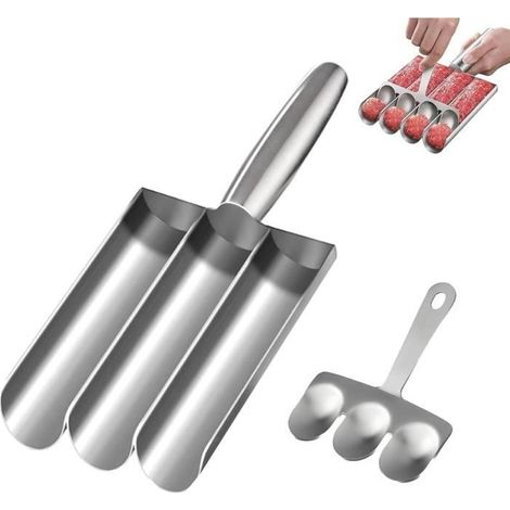 Machine à Boulettes de Viande - Inox - 304 - 1 Pièce - Facile à Nettoyer - 24x11 cm (1/4)