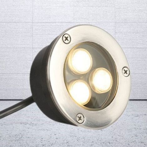 Spot Led Encastré - Ip68 - Acier Inoxydable 304 - Pour Terrasse Piscine Et Extérieur - 1 Pièce (1/4)