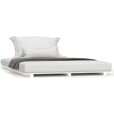 Maison Exclusive - Letto senza Materasso Bianco 140x190 cm Legno Massello di Pino