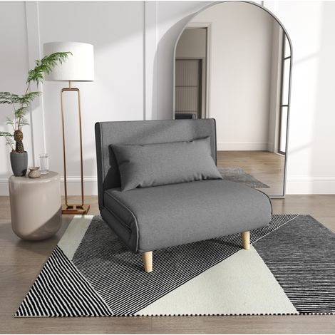 Schlafsofa 94/78/80 cm in Grau mit verstellbarer Rückenlehne und Liegefunktion (1/5)