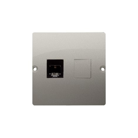 Prise Téléphonique Simple Rj11 - Satiné - Montage Mural - Électricité - Télécommunication